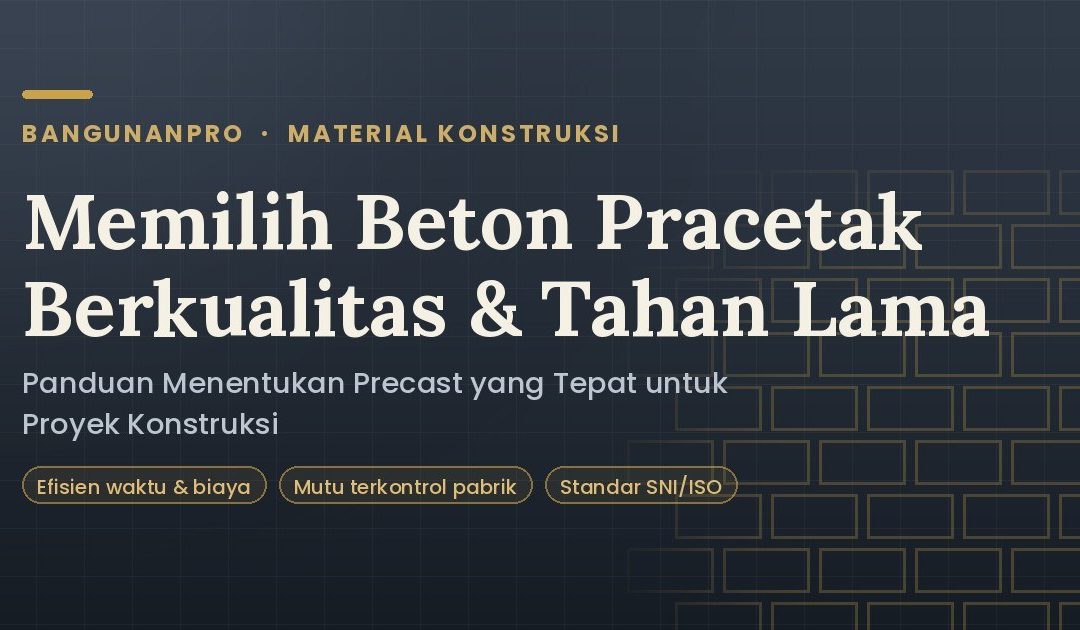 Tips Memilih Beton Pracetak Berkualitas dan Tahan Lama